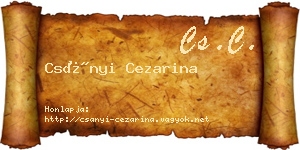 Csányi Cezarina névjegykártya